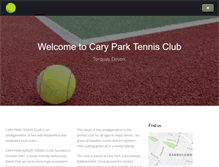 Tablet Screenshot of caryparktennis.co.uk